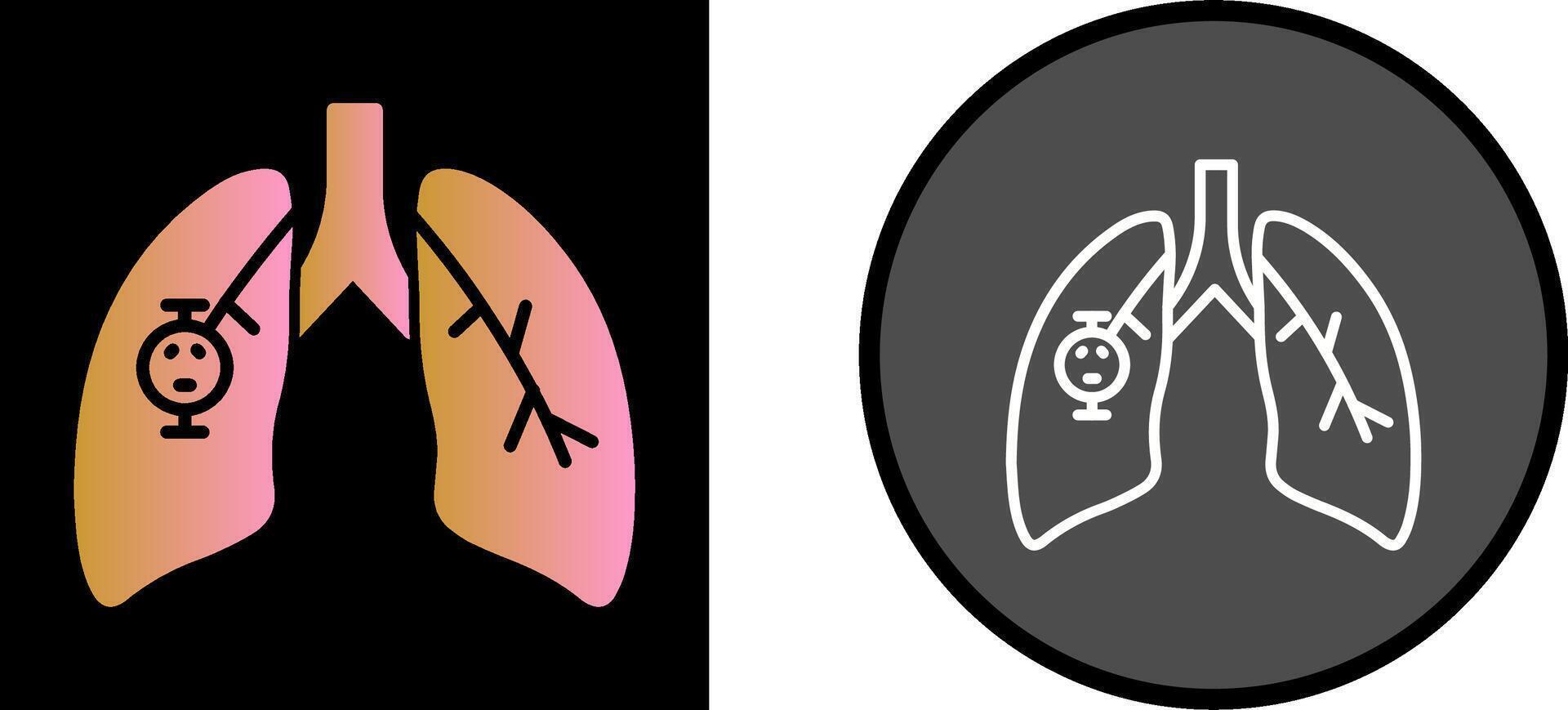 Lung Cancer Vector Icon