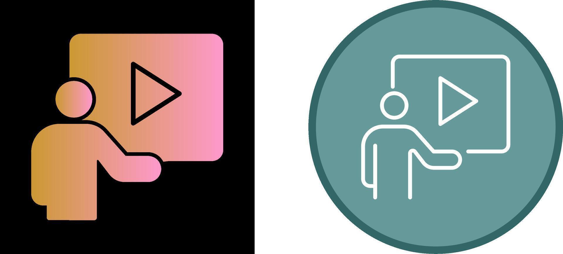 Video Lesson Vector Icon