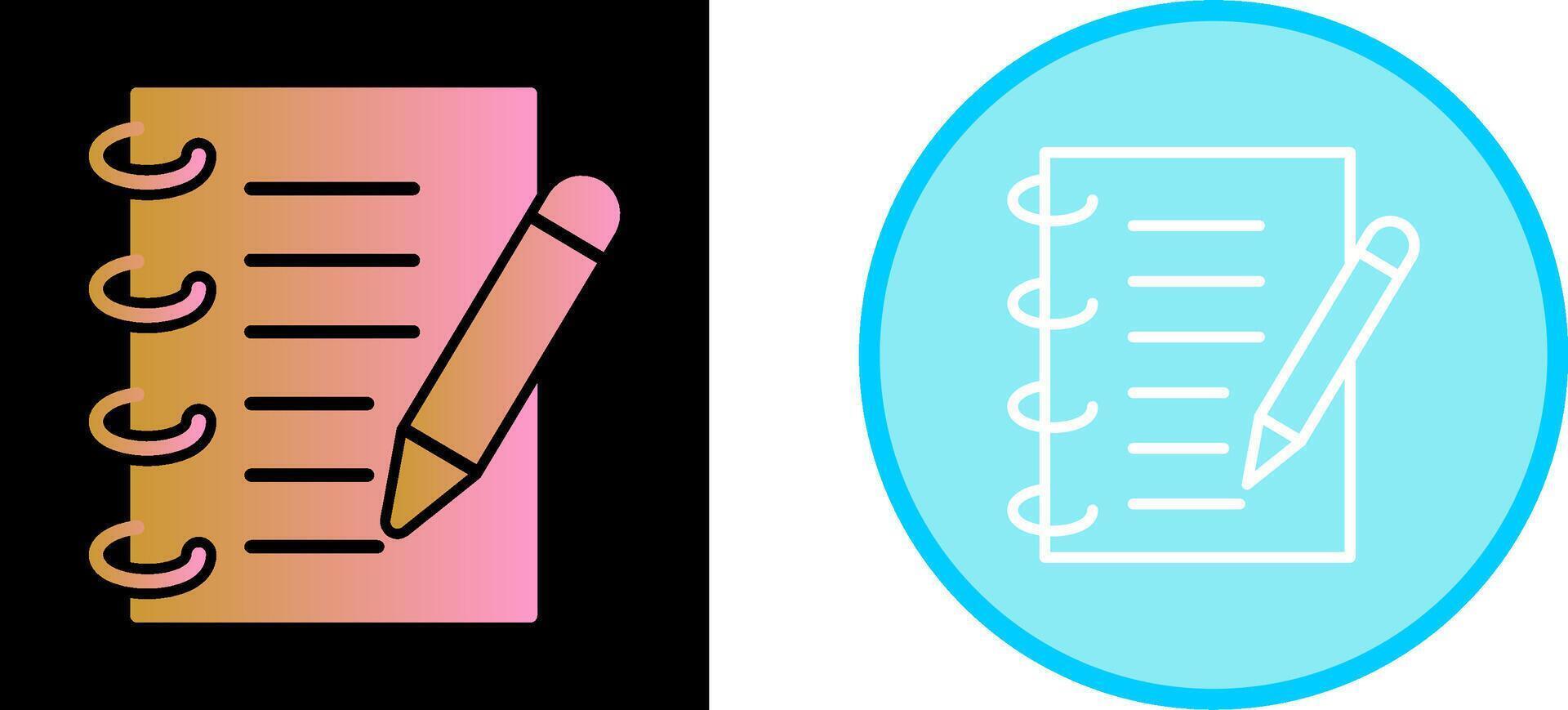 Spring Notebook Vector Icon