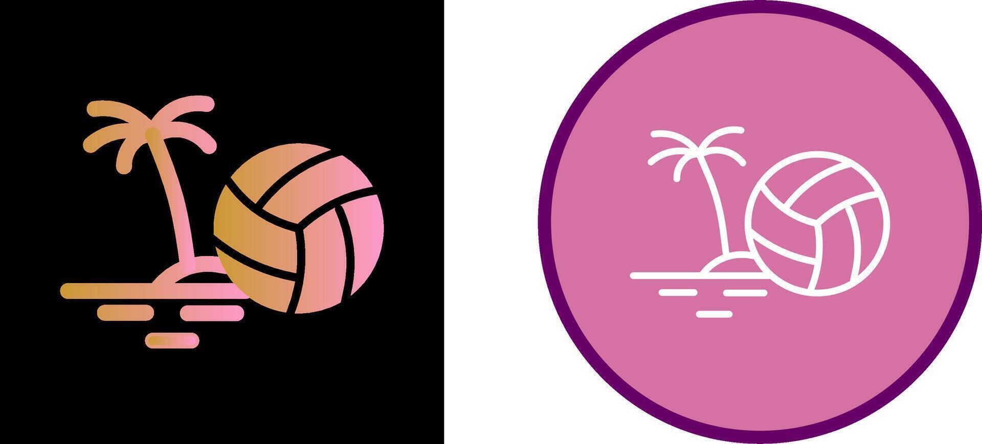 Beach Volleyball Vector Icon