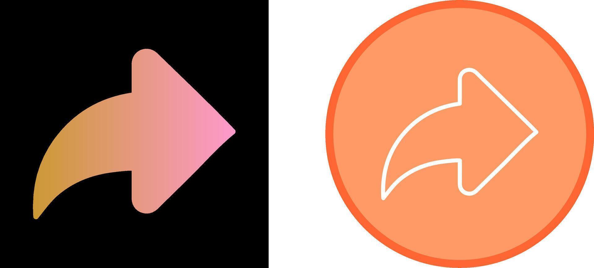 Right Back Arrow Vector Icon
