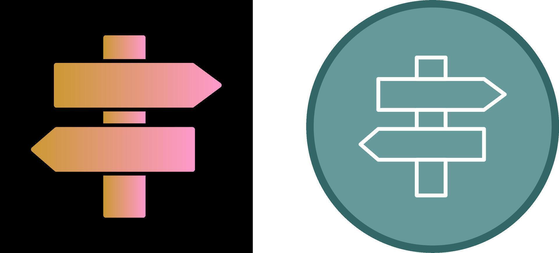 Signpost Vector Icon