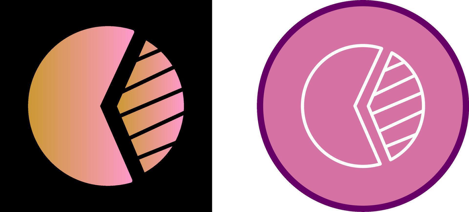 icono de vector de gráfico circular