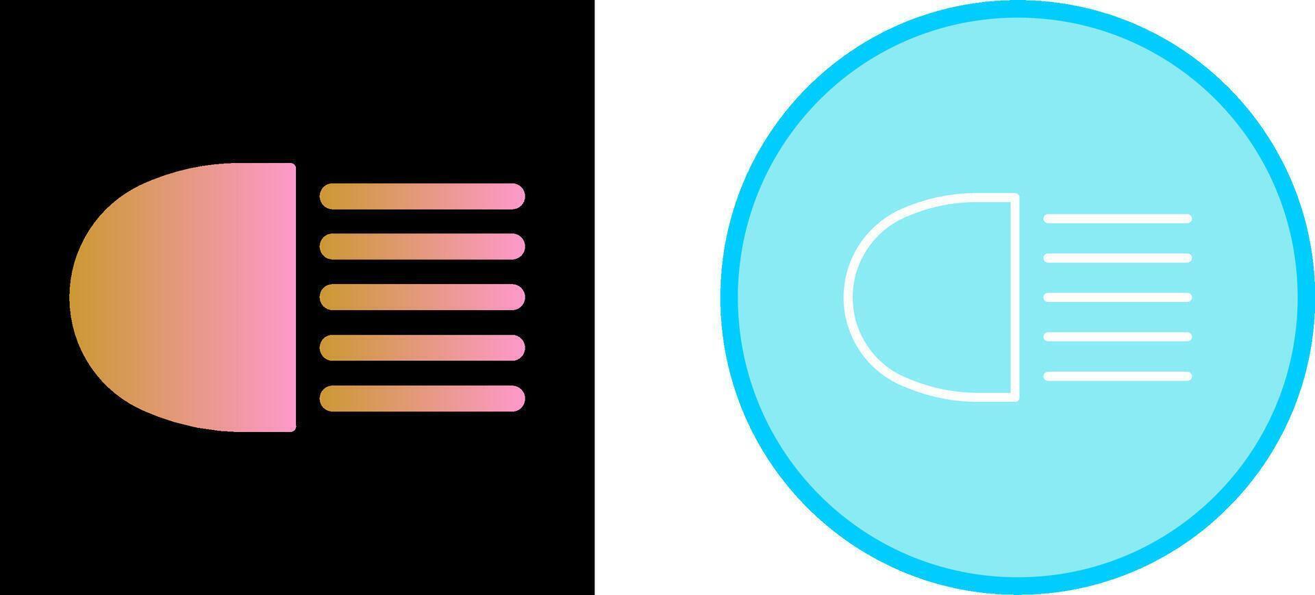 Headlight Vector Icon