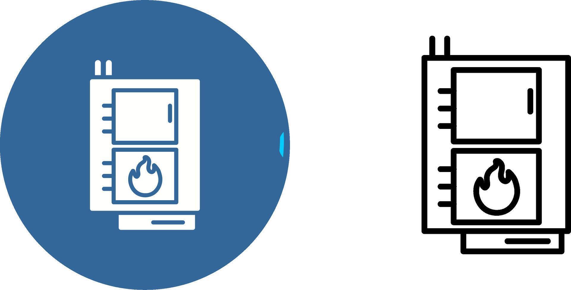 Solid Fuel Boiler Vector Icon