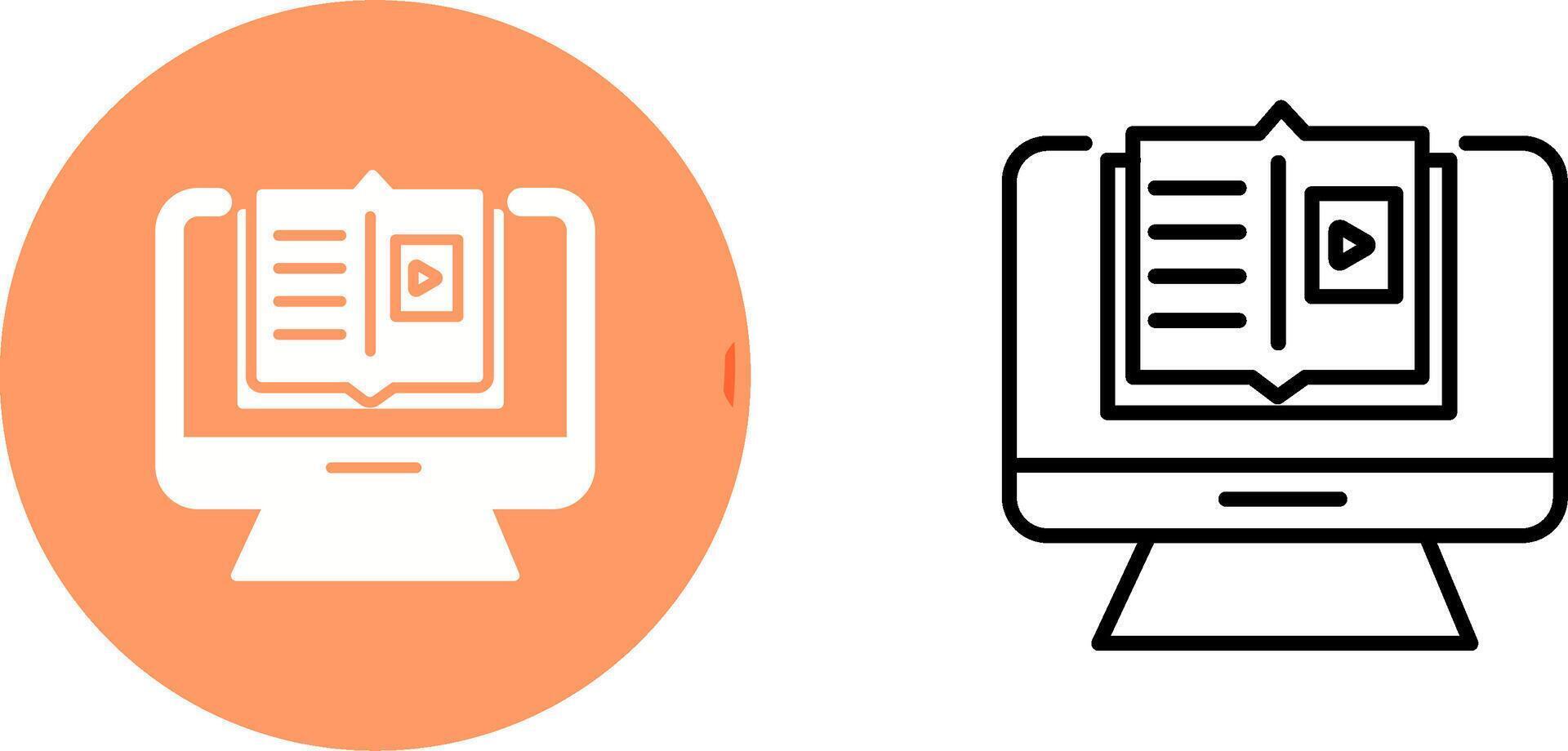 E Learning Vector Icon