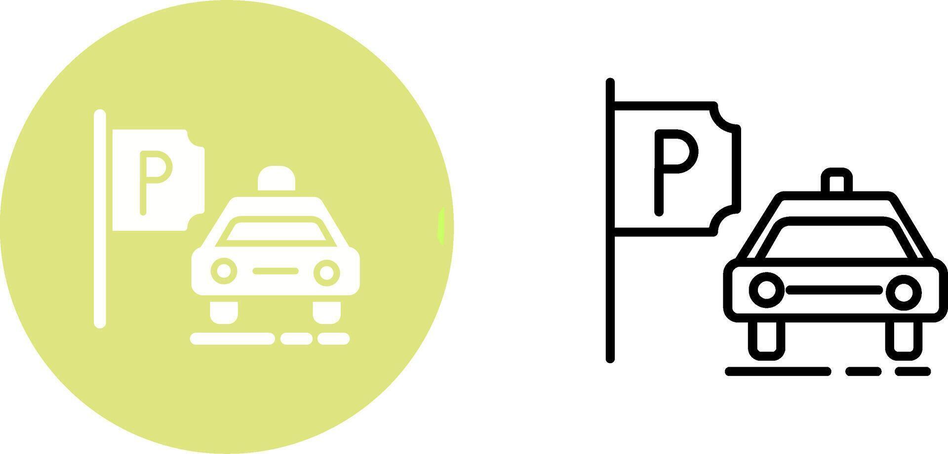 icono de vector de parada de taxi