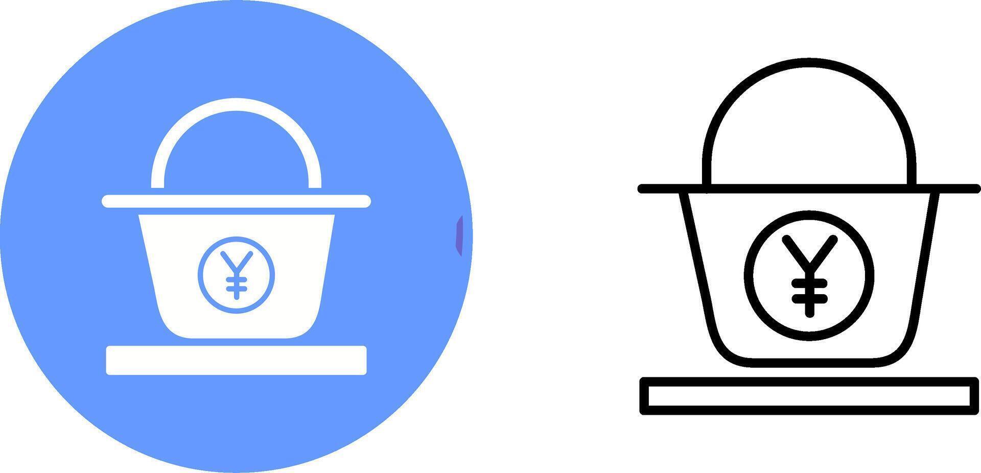 Yen Basket Vector Icon