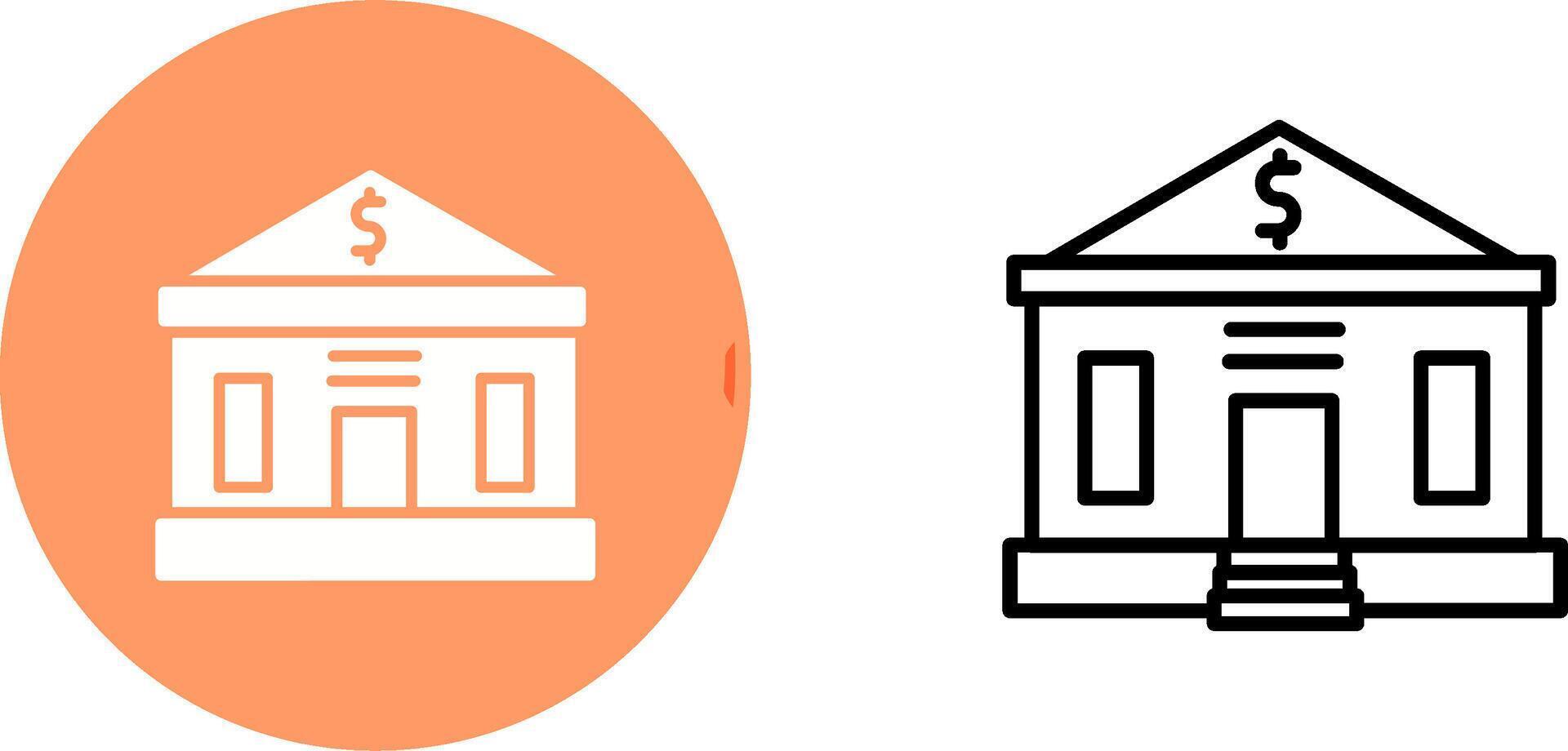 Bank Building Vector Icon