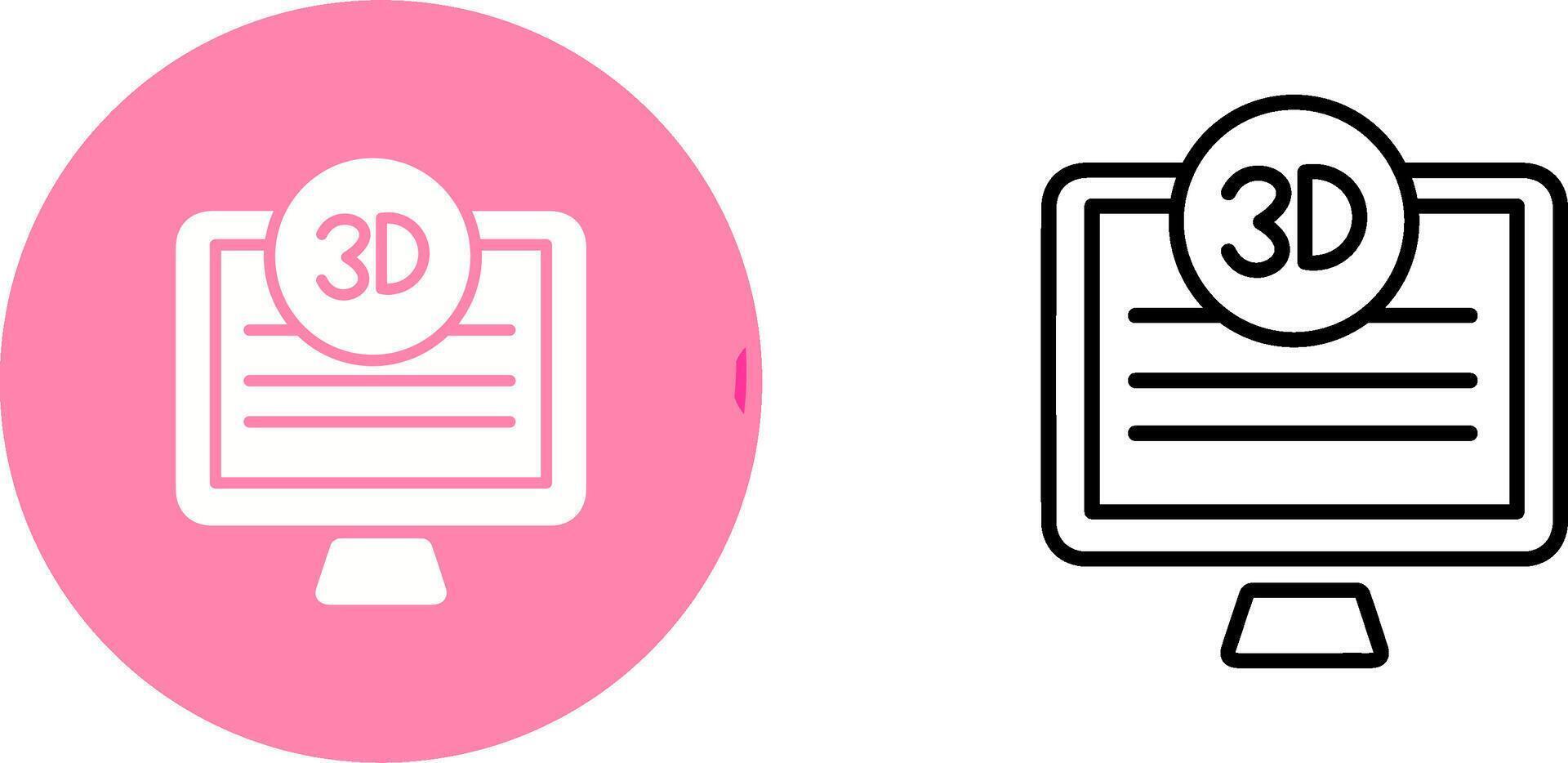 3D Quality Screen Vector Icon