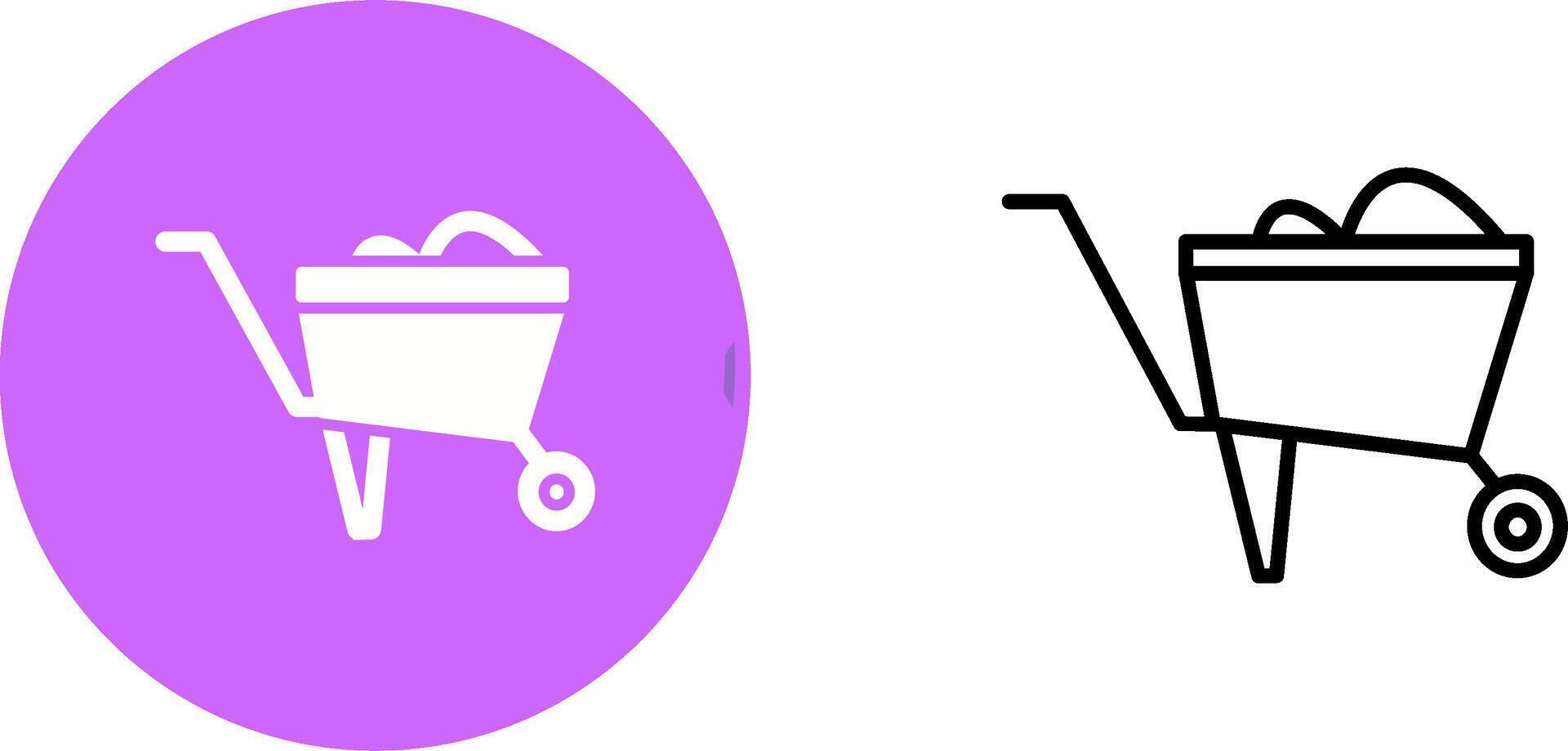 Wheelbarrow Vector Icon