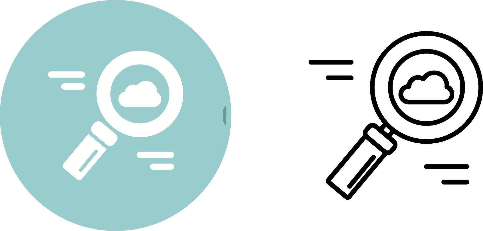 Cloud Magnifier Vector Icon