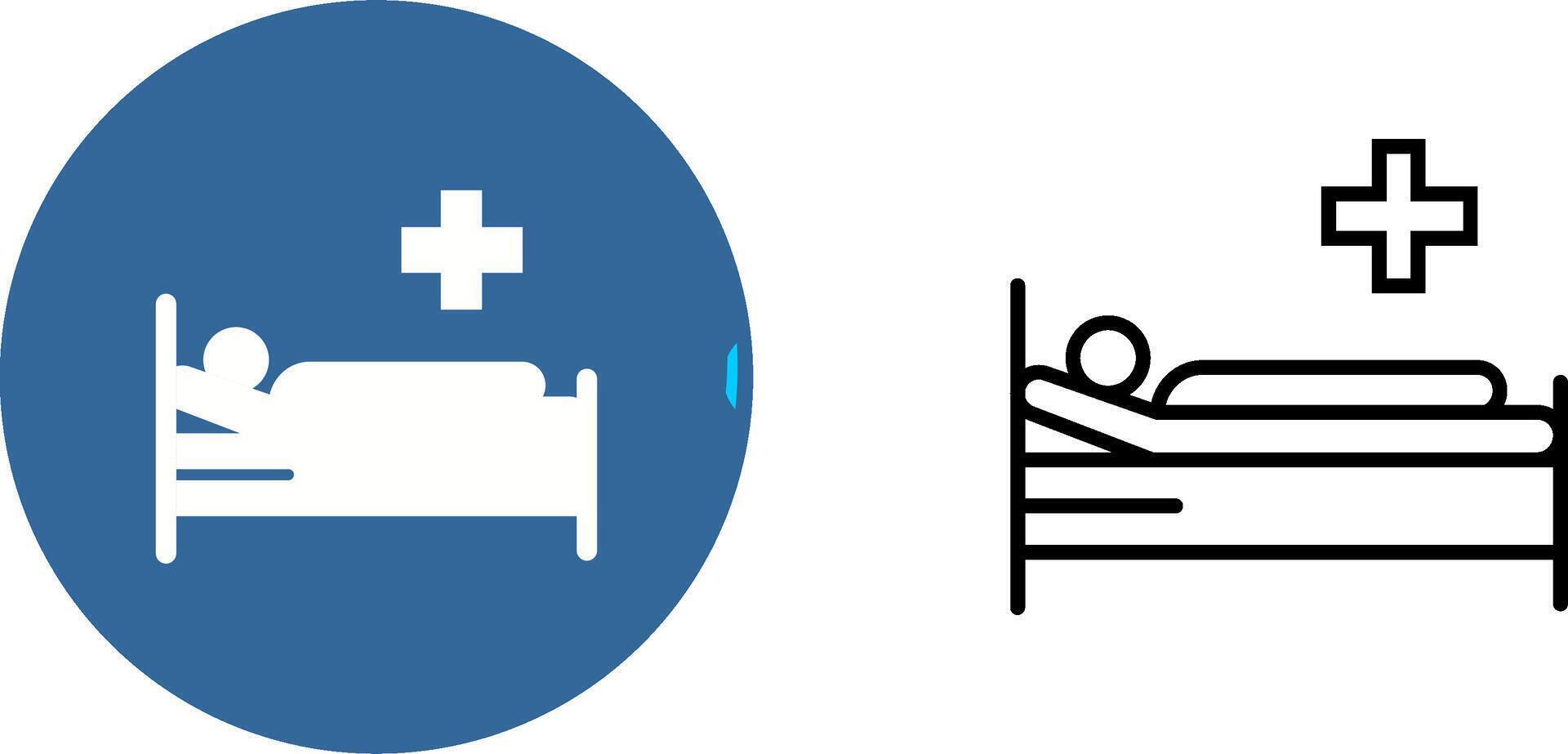 Patient Bed Vector Icon