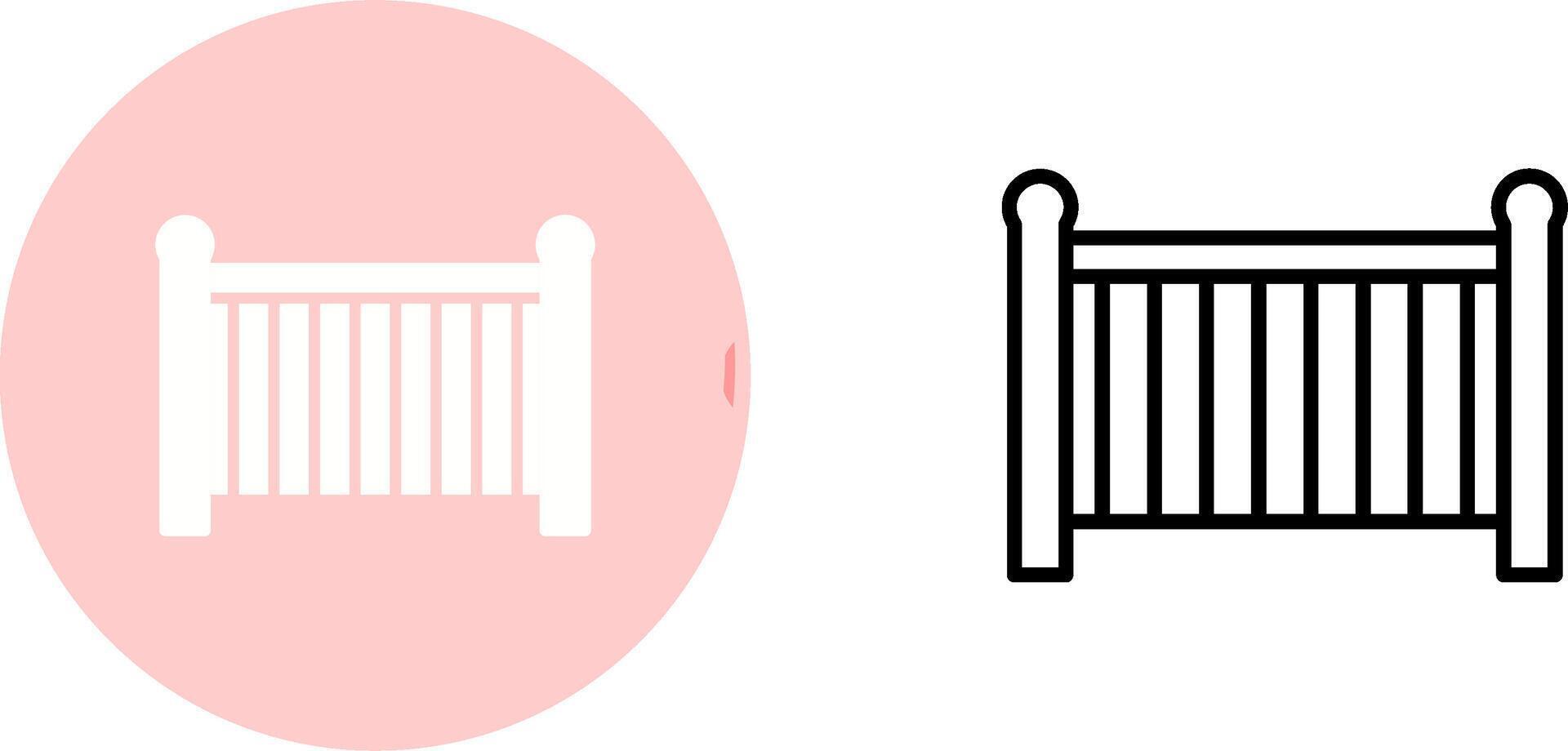 Baby Cot Vector Icon