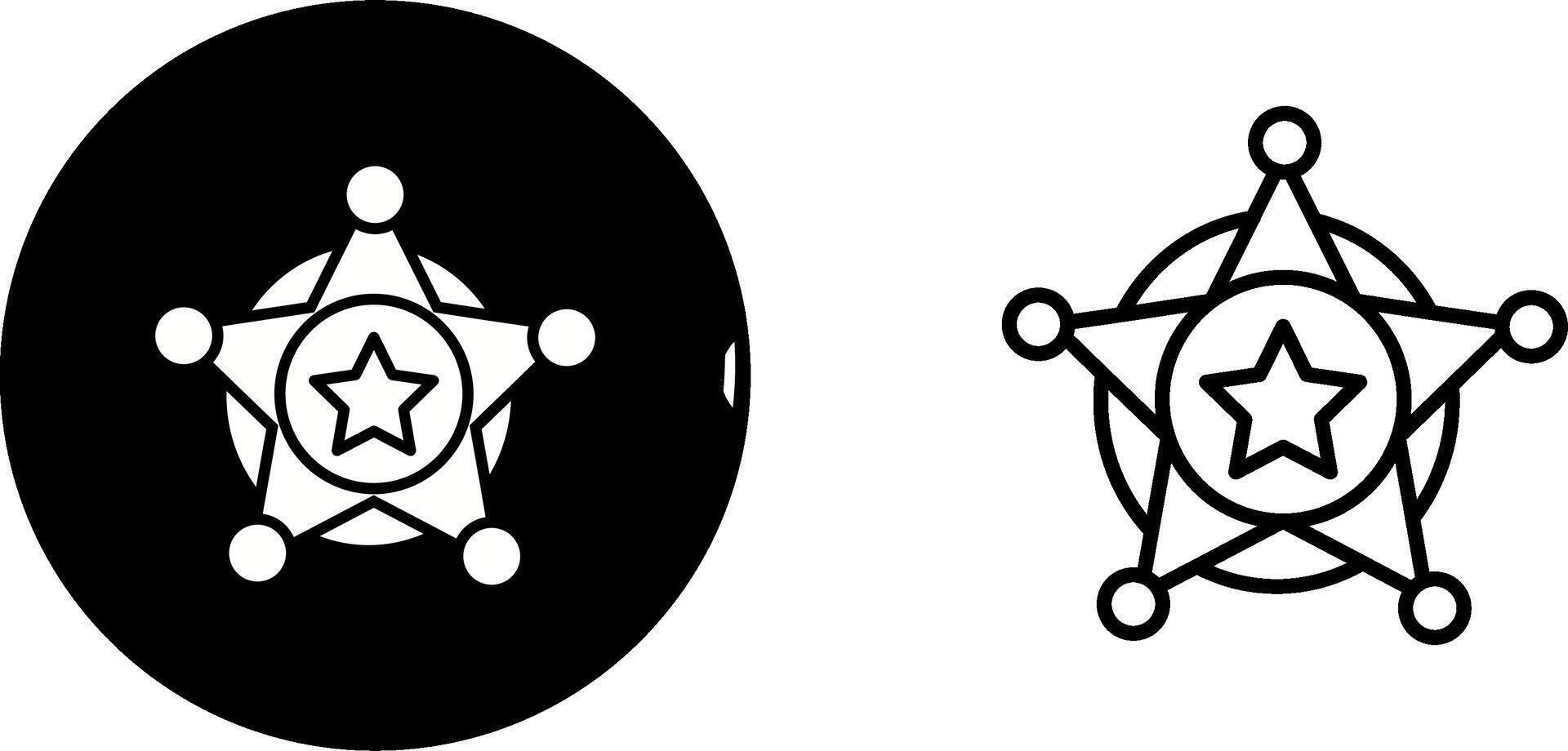 Sheriff Badge Vector Icon