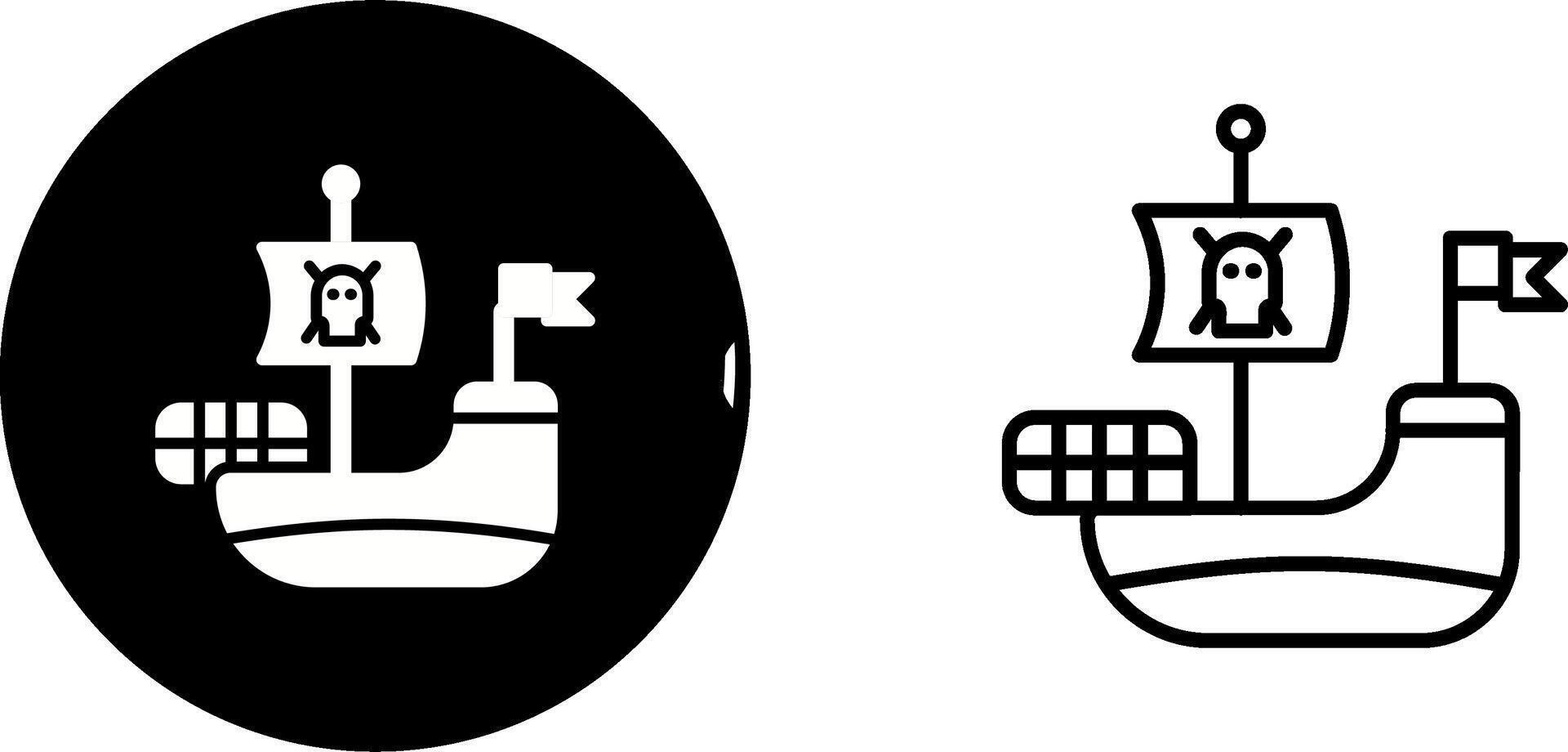 Pirate Ship Vector Icon