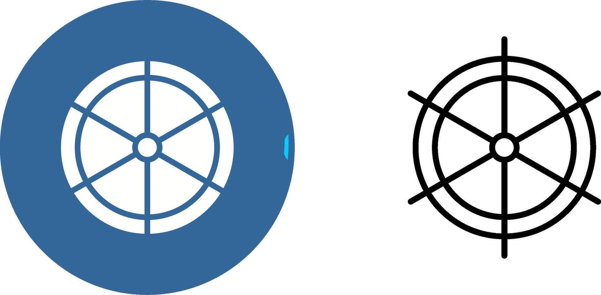 Ship Helm Vector Icon