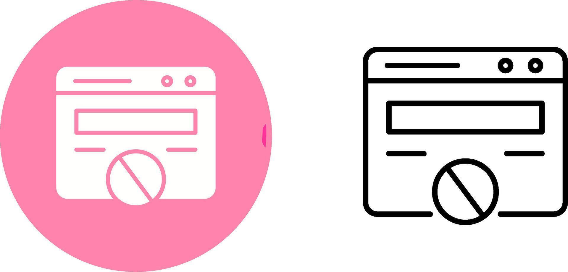 Block Website Vector Icon
