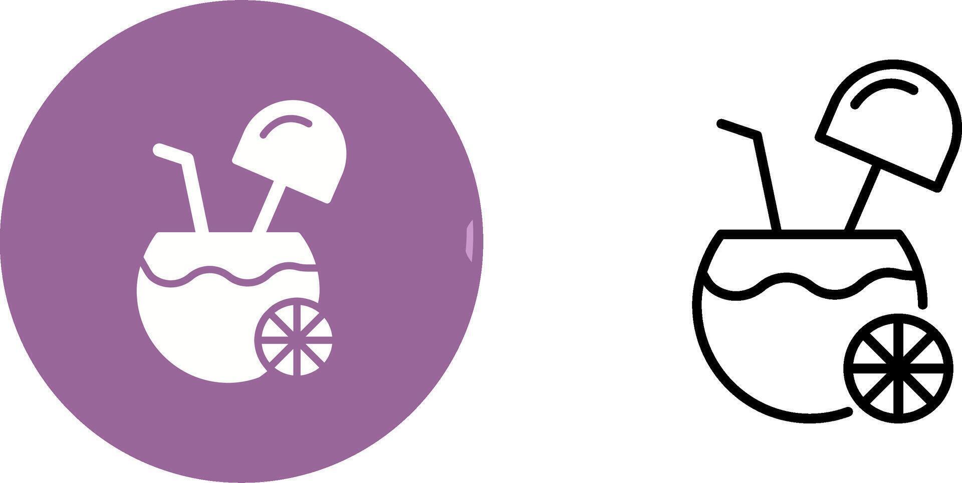 Coconut Drink Vector Icon