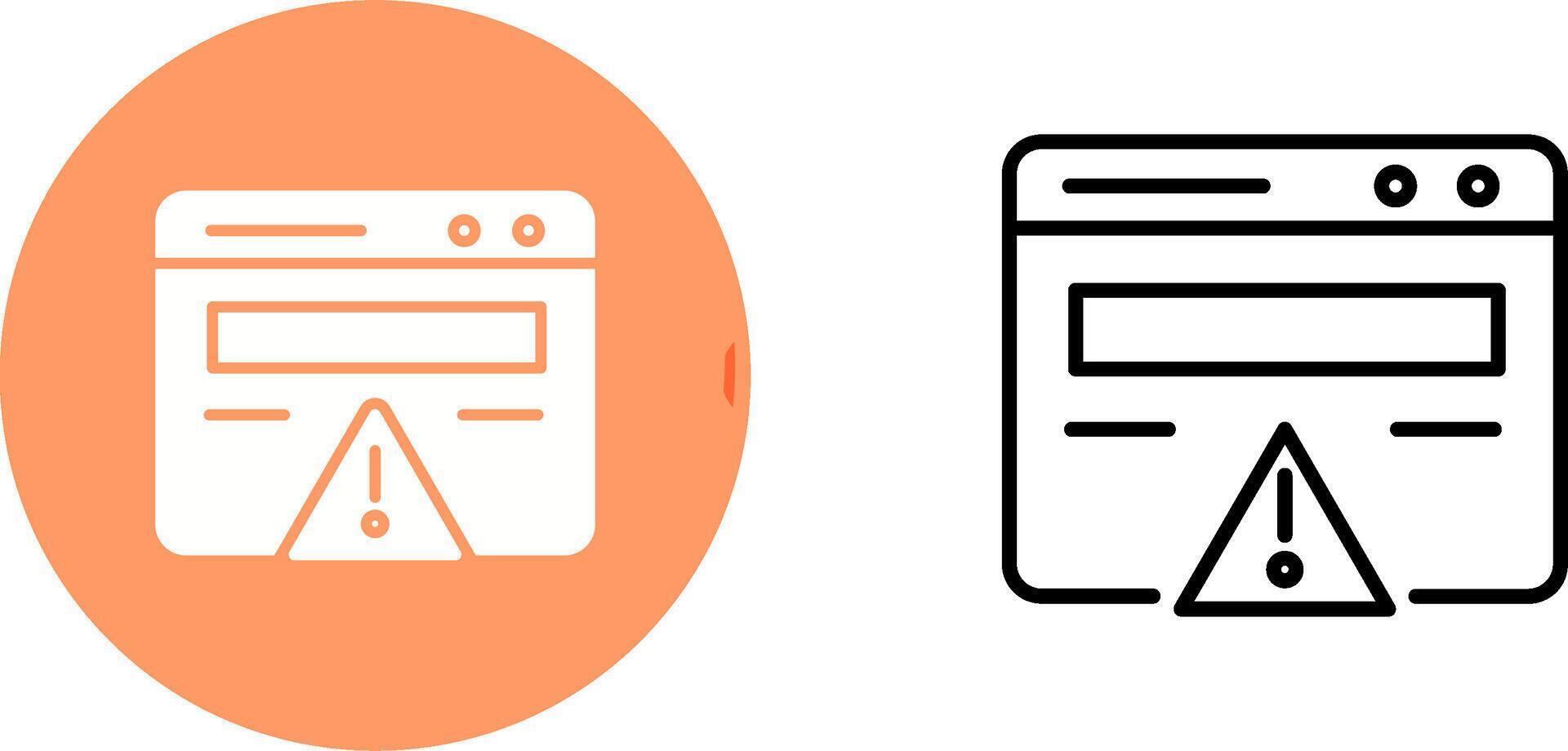 Web Error Vector Icon