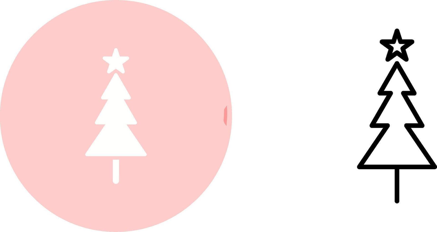 icono de vector de árbol de navidad