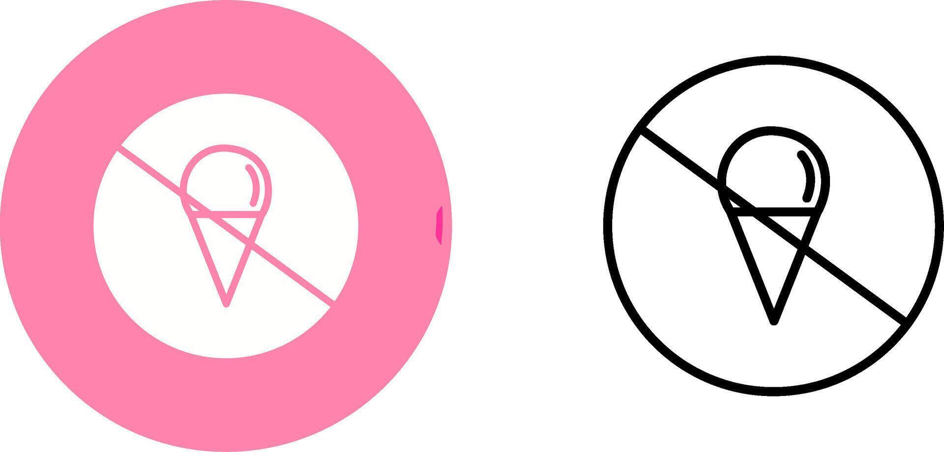 No Icecream Vector Icon