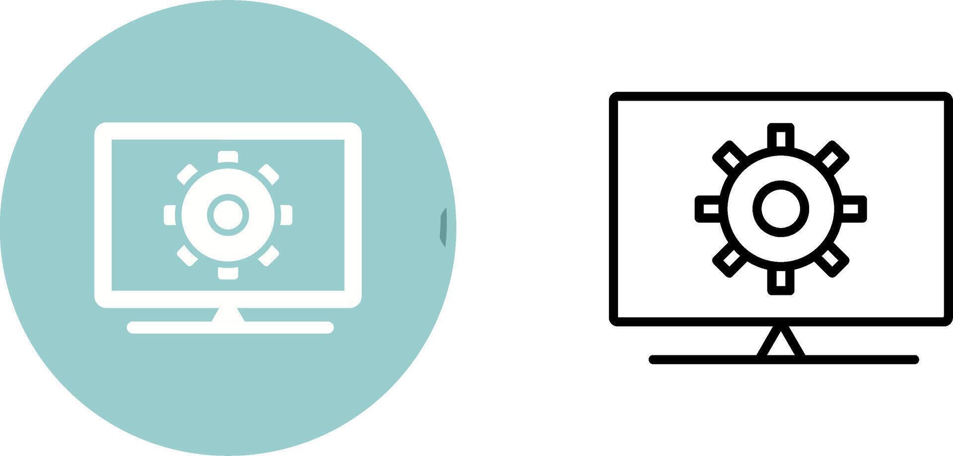 Computer Settings Vector Icon