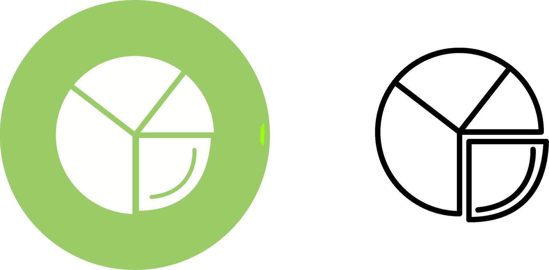 icono de vector de análisis de gráfico circular