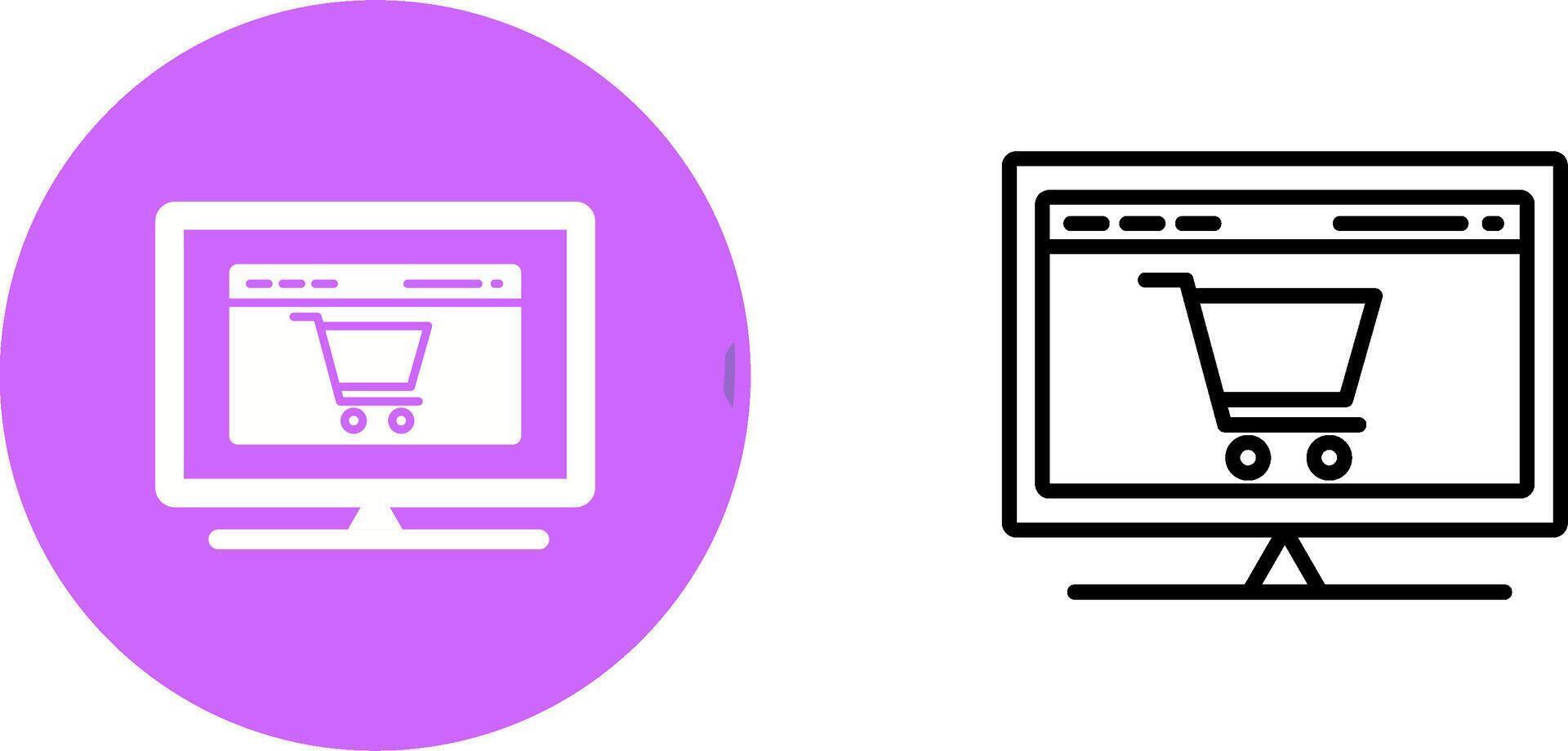 icono de vector de configuración de comercio electrónico