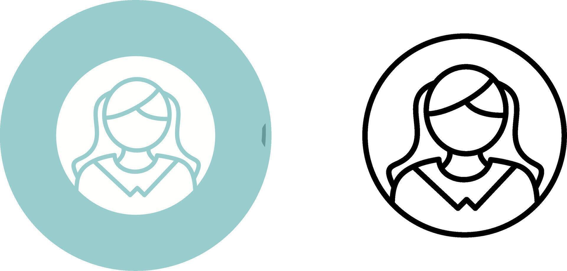 Female Profile Vector Icon