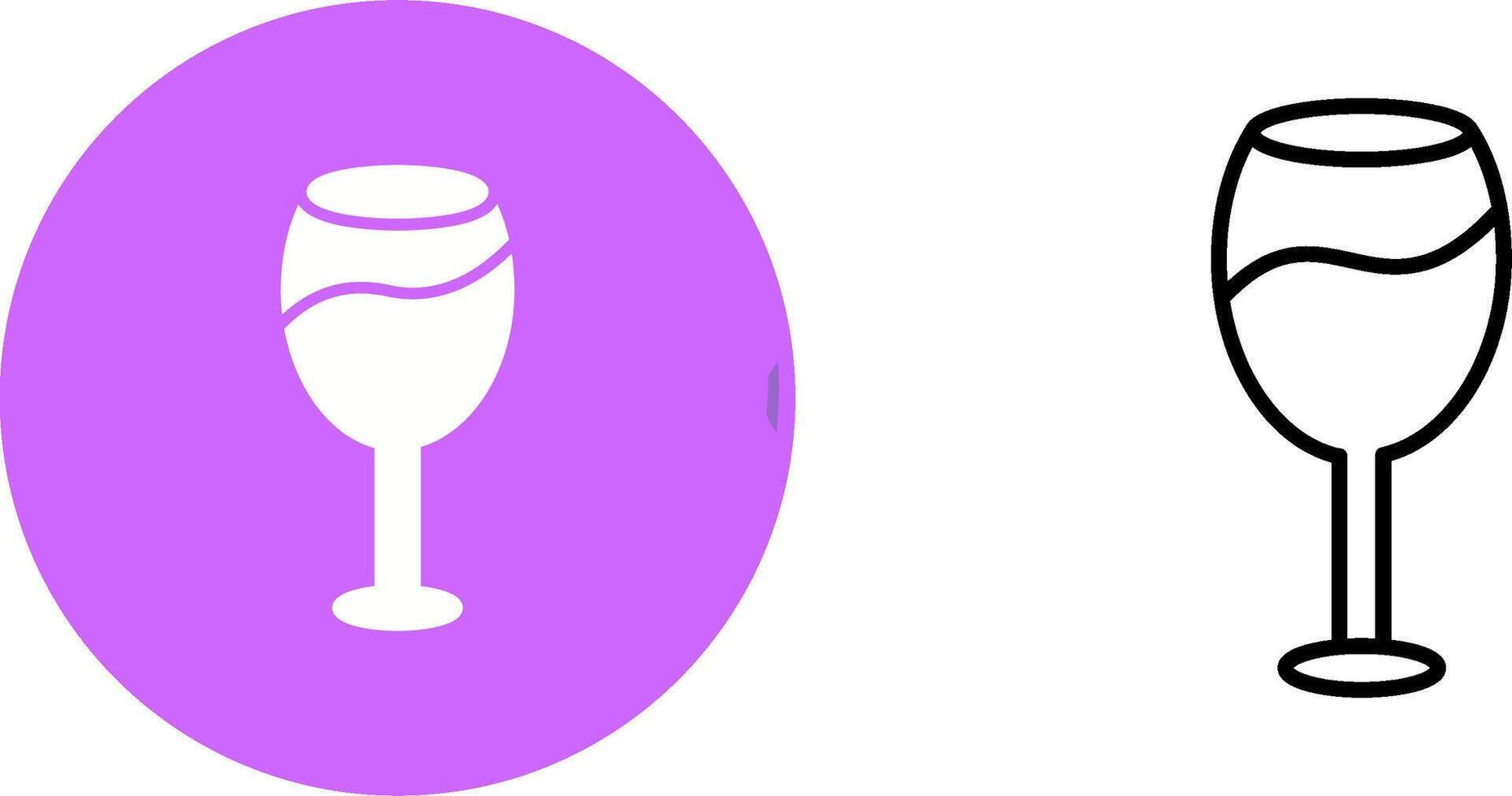 icono de vector de copa de vino