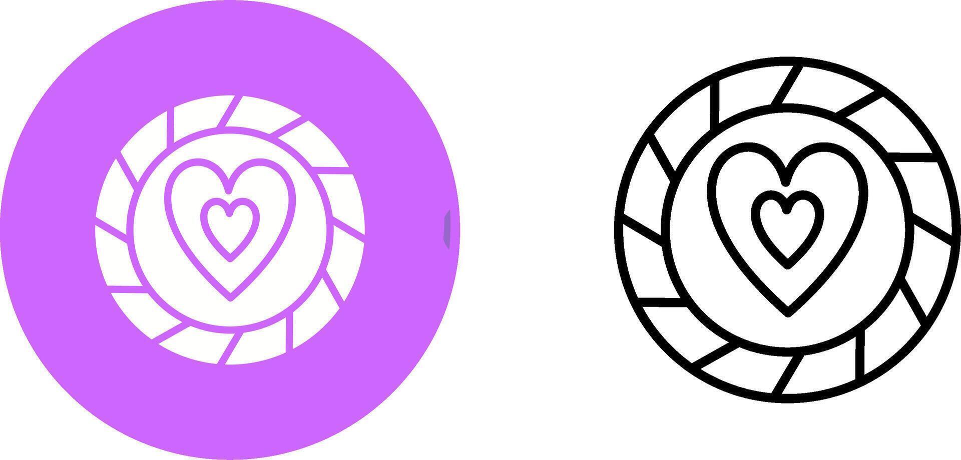 Heart Chip Vector Icon