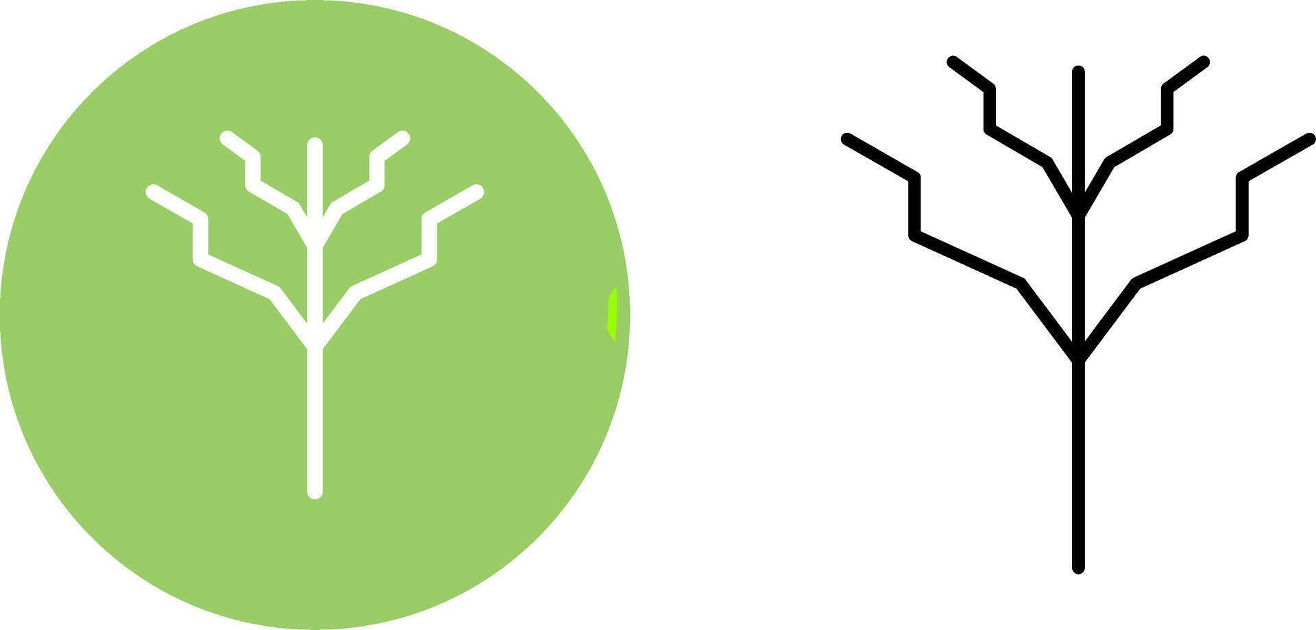 árbol sin hojas vector icono