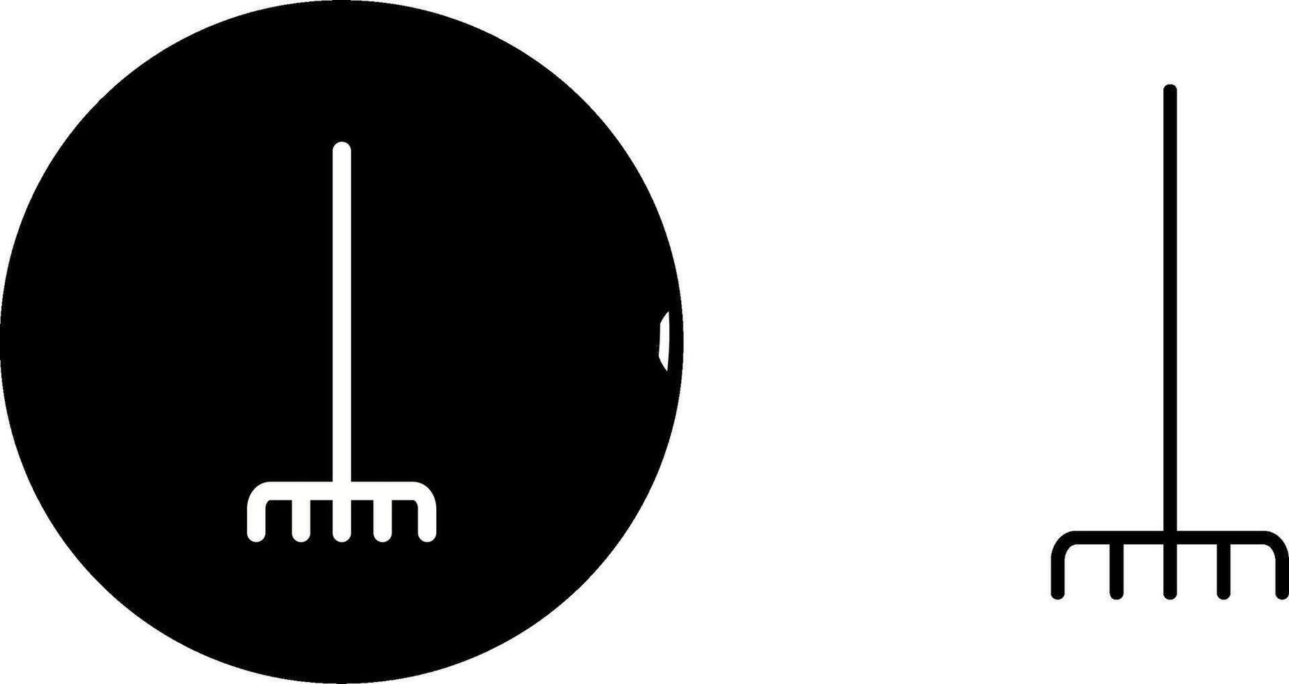 Fork picking leaves Vector Icon