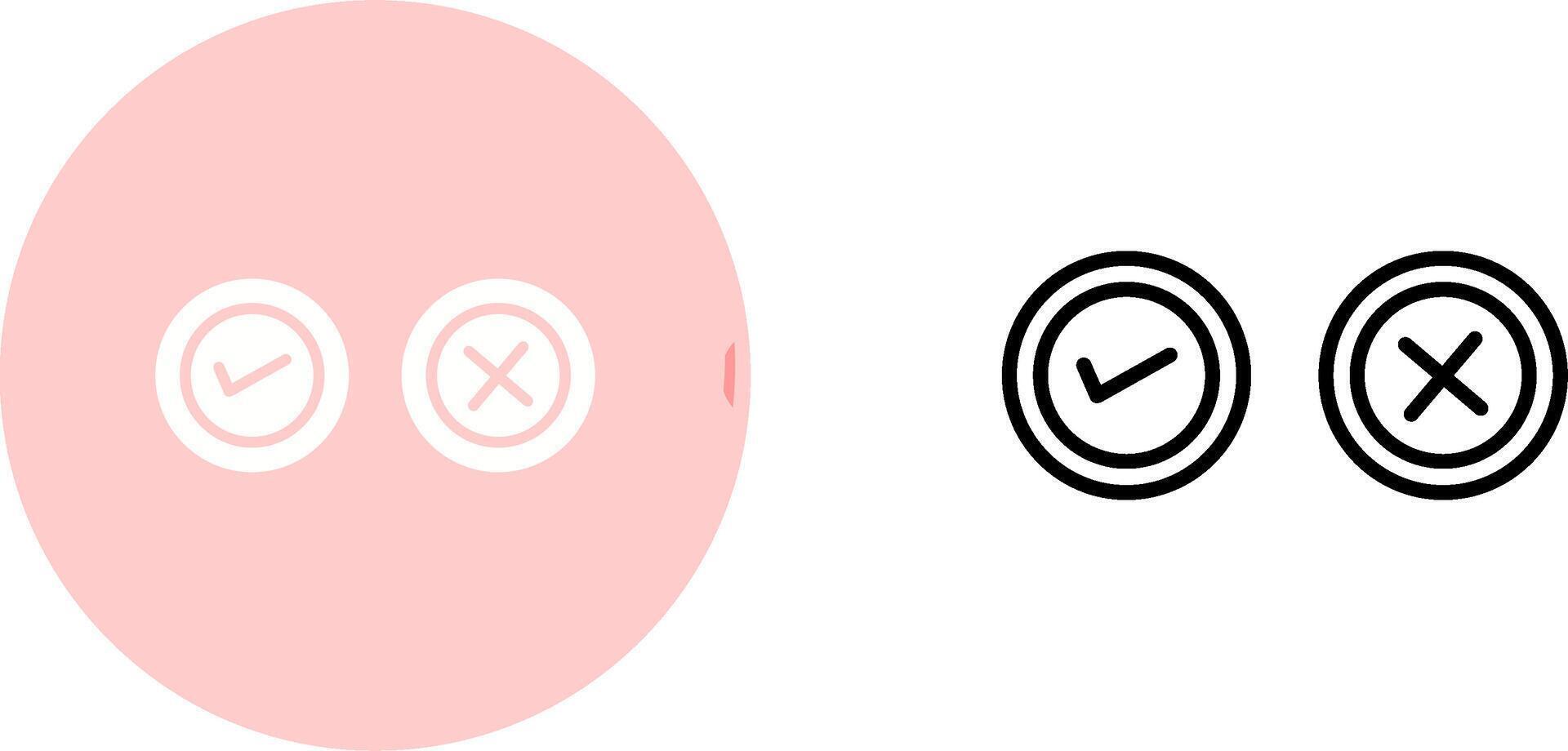Yes No Option Vector Icon