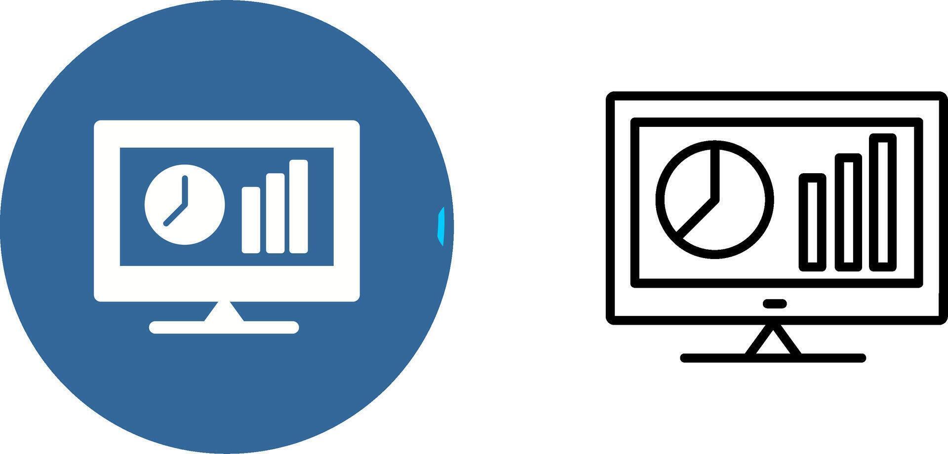 Online Stats Vector Icon