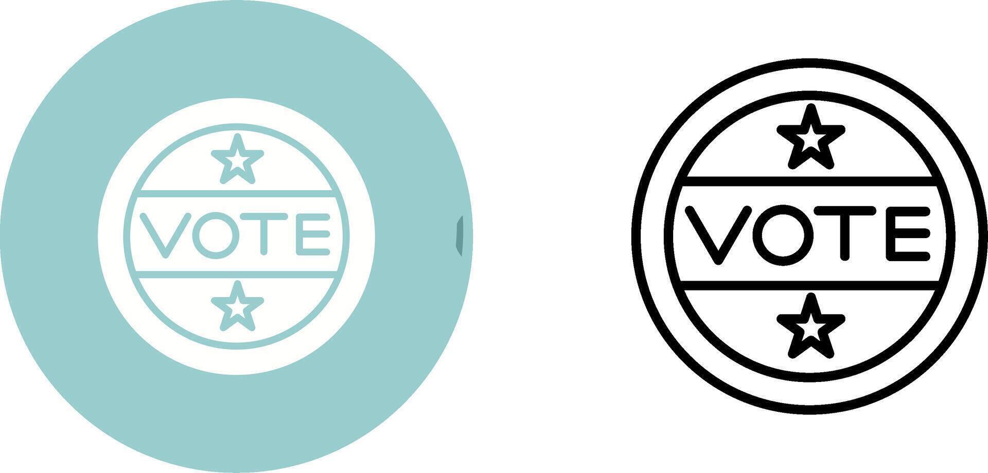 Vote Sticker Vector Icon