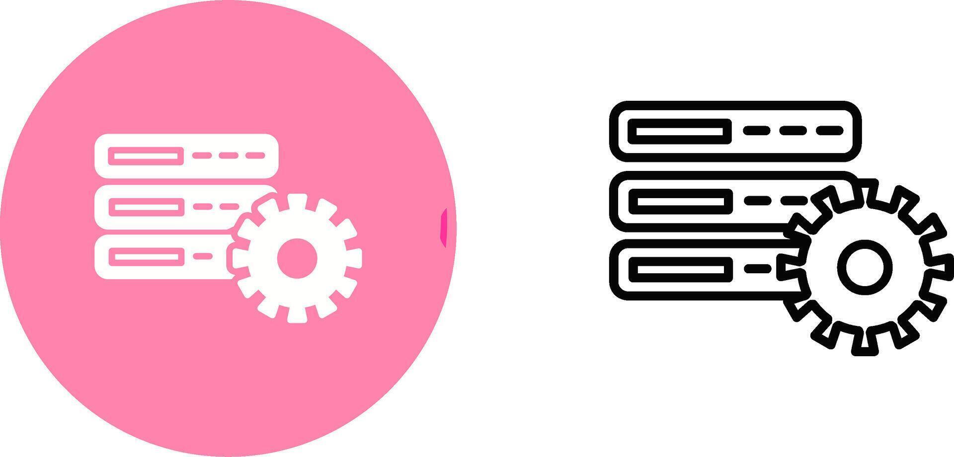 Database Setting Vector Icon