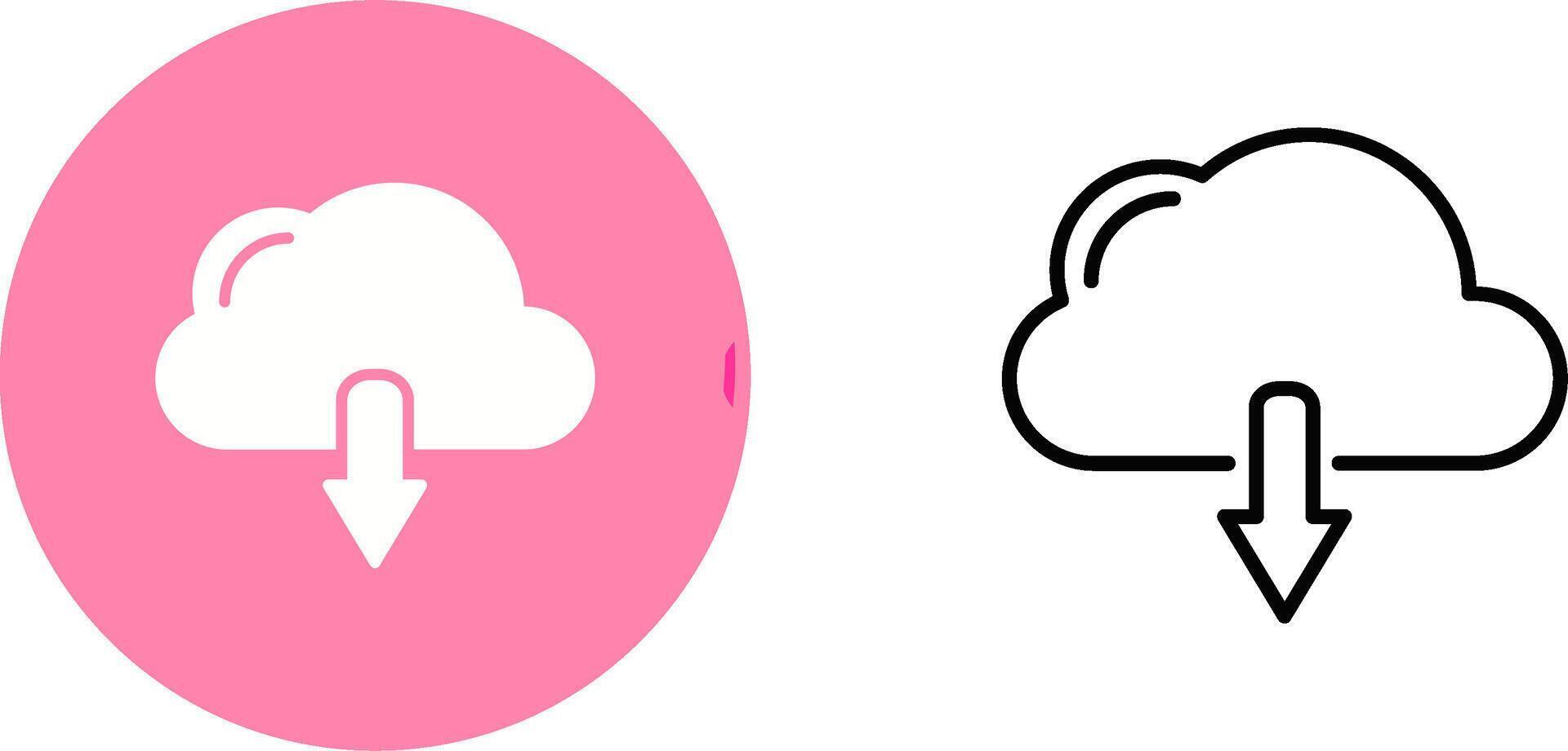 Cloud Download Vector Icon