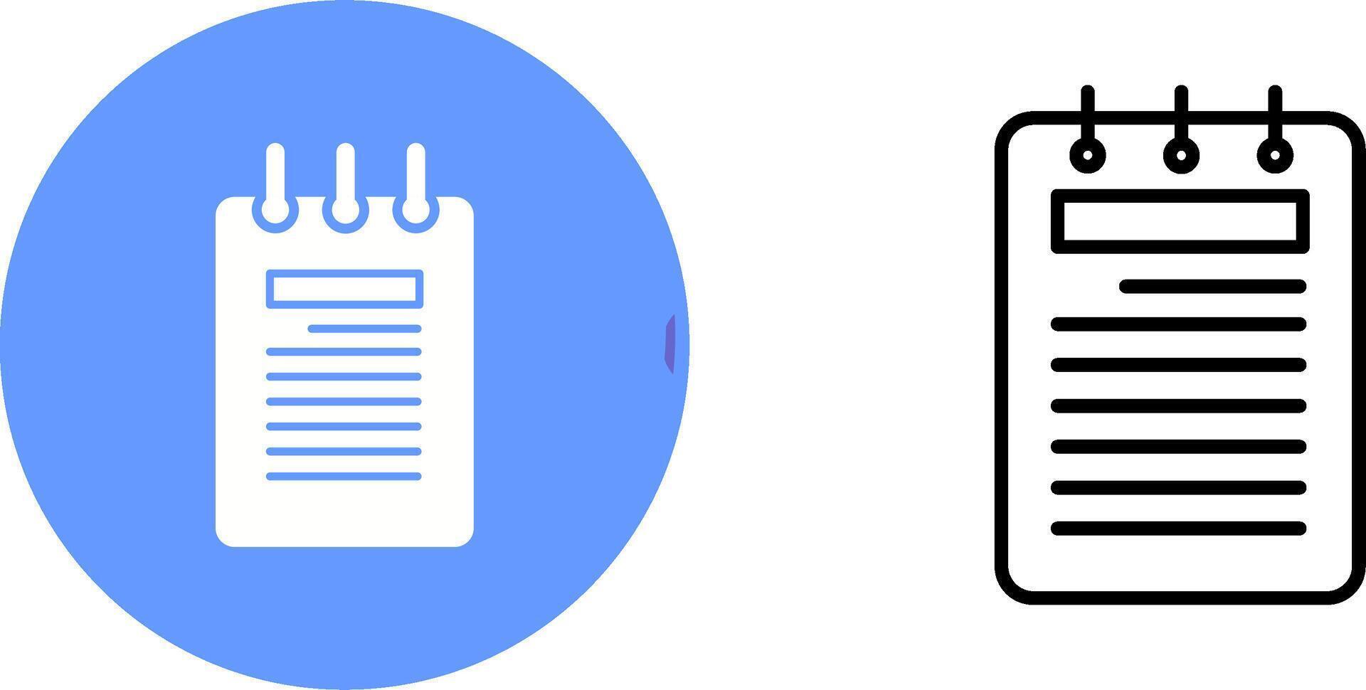 Notepad Vector Icon