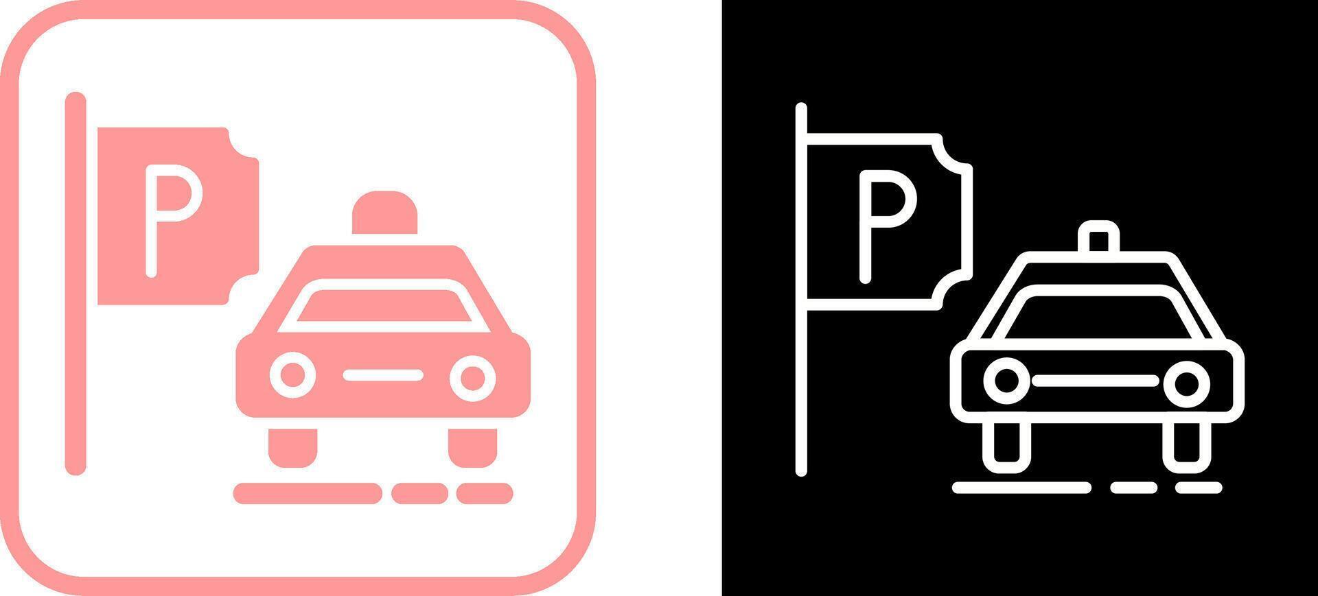 Taxi Stand Vector Icon