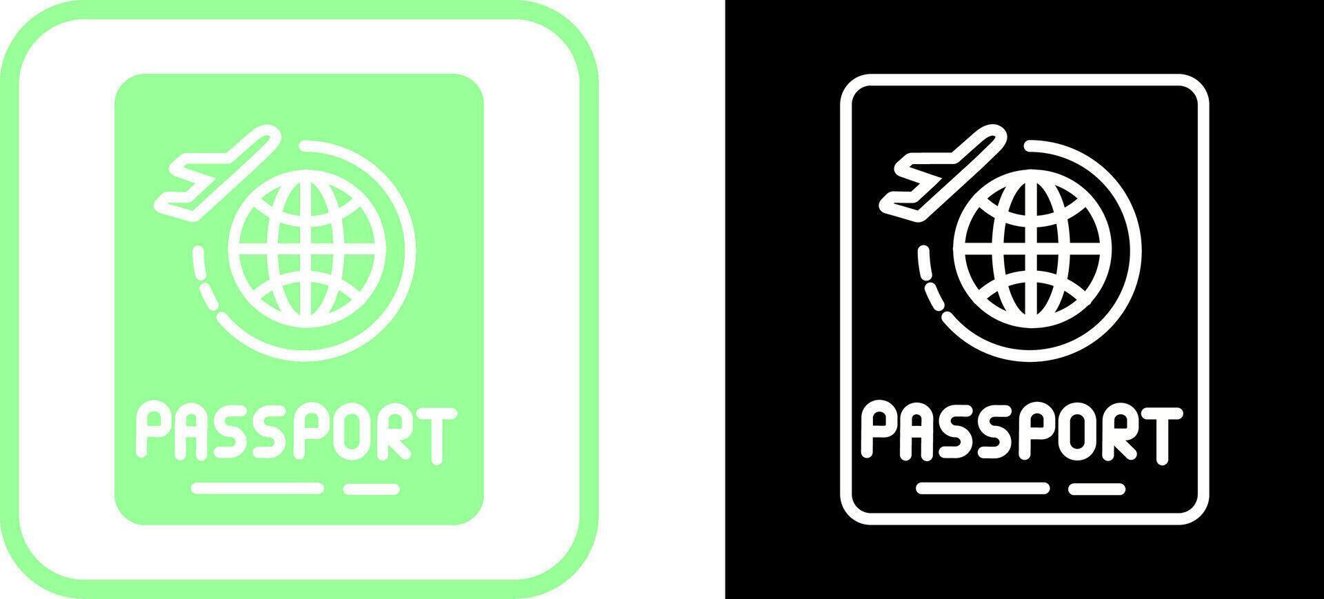 icono de vector de pasaporte