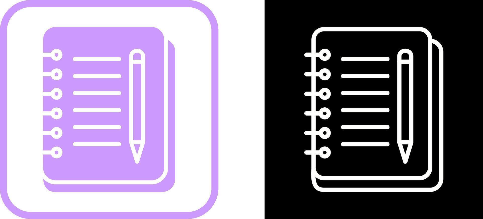 Notebook And Pen Vector Icon