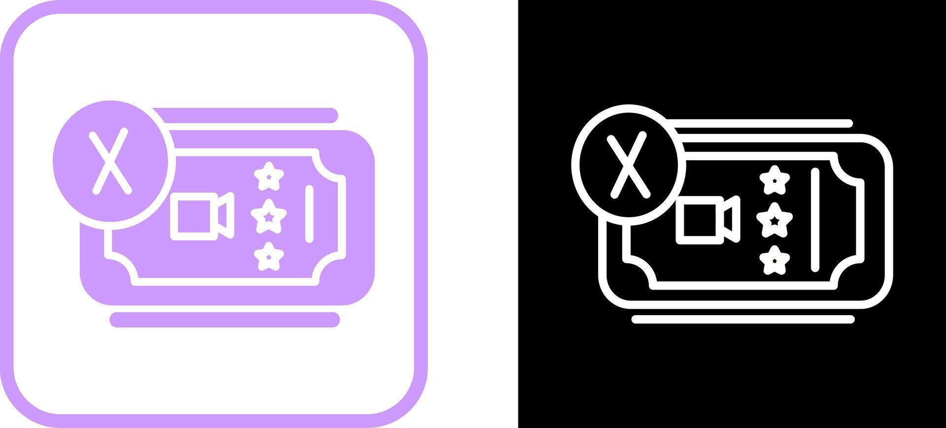 Cancel Ticket Vector Icon