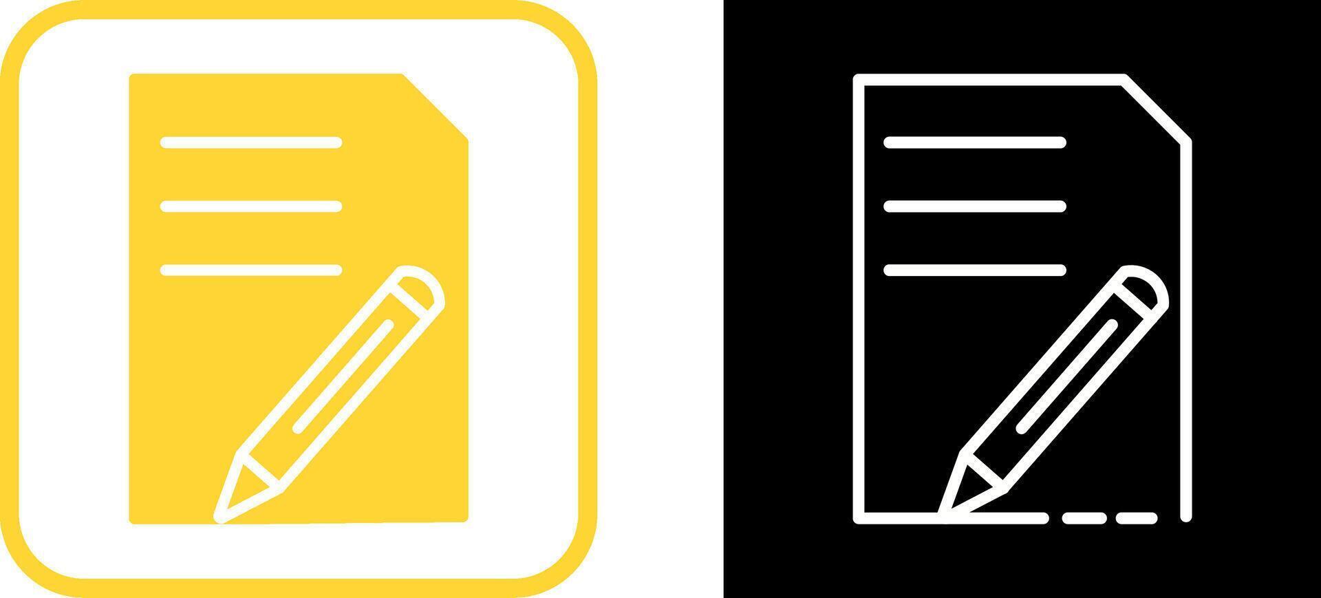 Document Edit Vector Icon