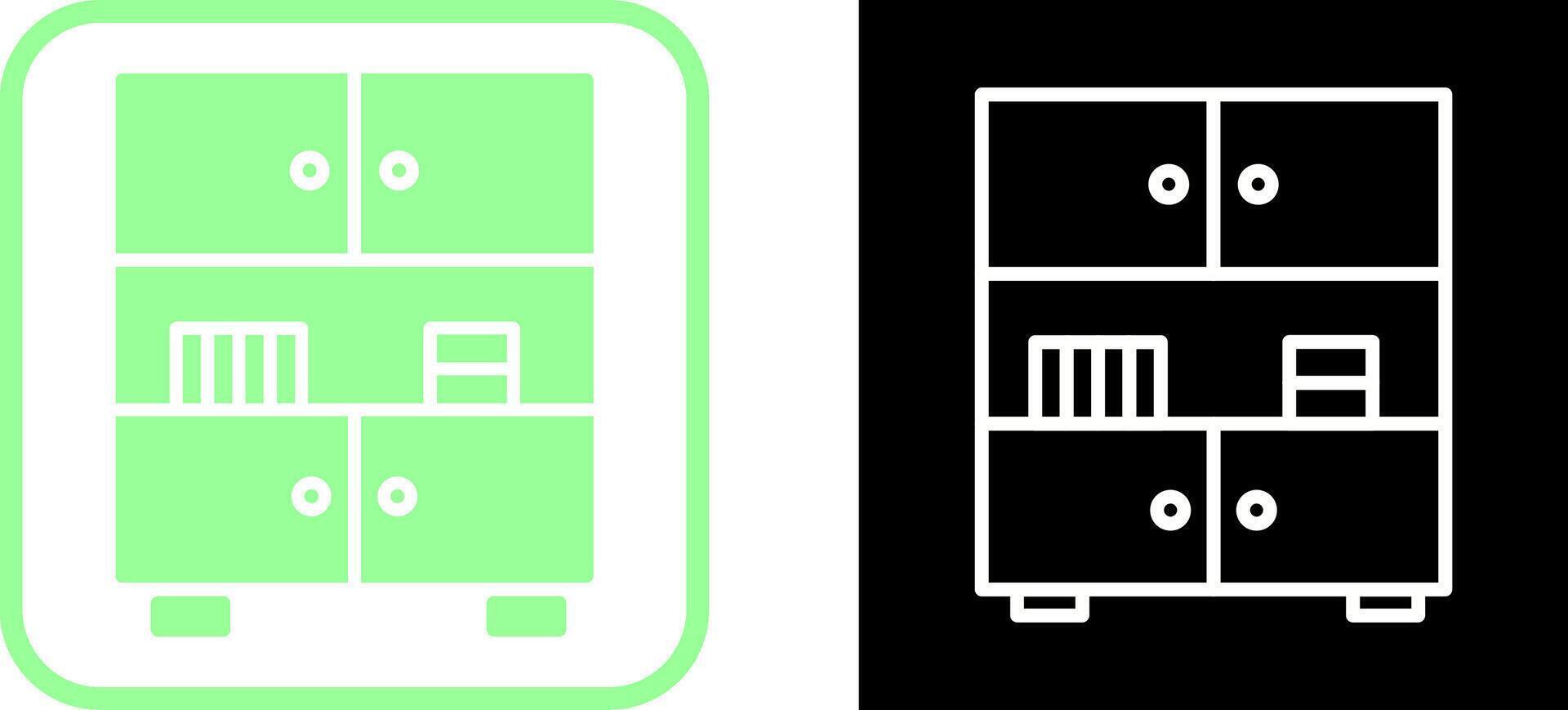 Table with Shelves Vector Icon