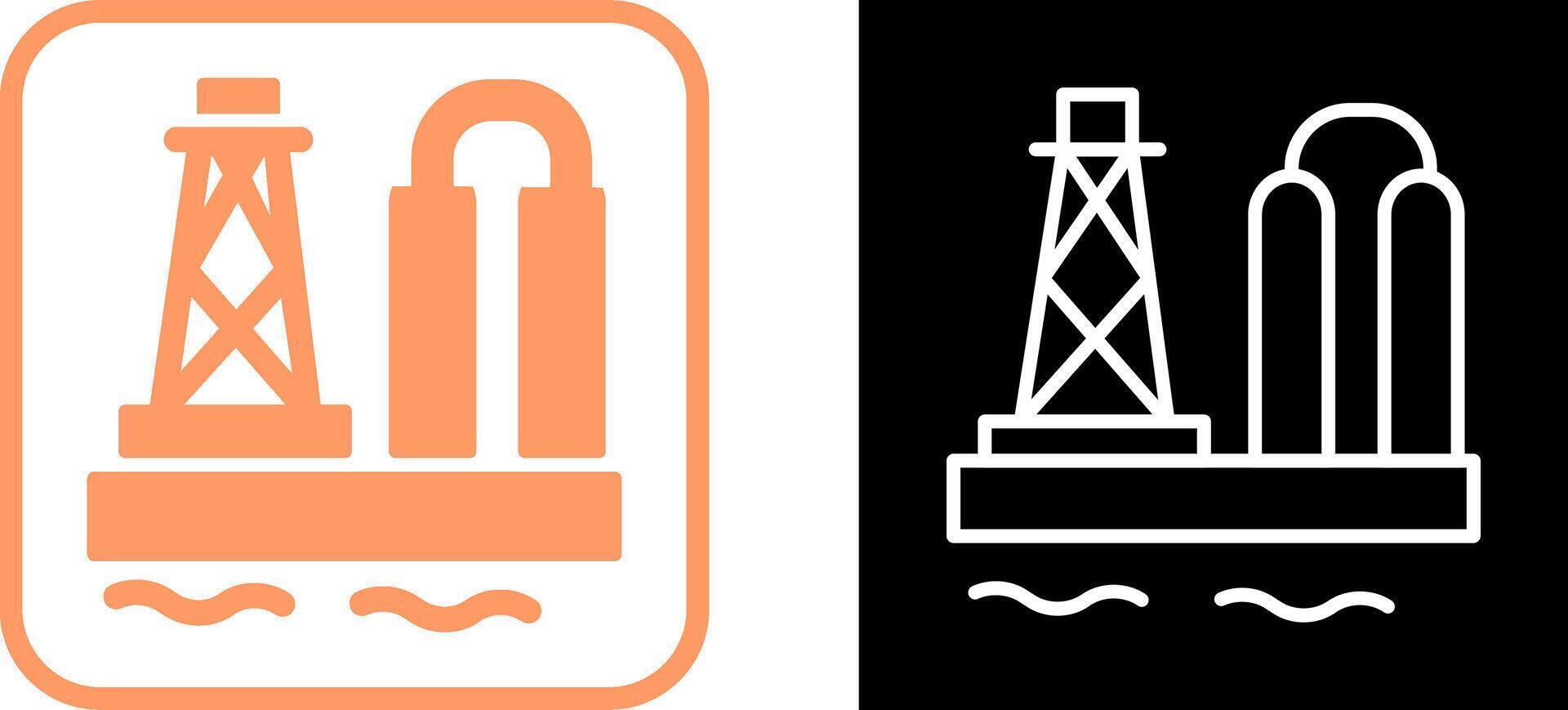Oil Platform Vector Icon