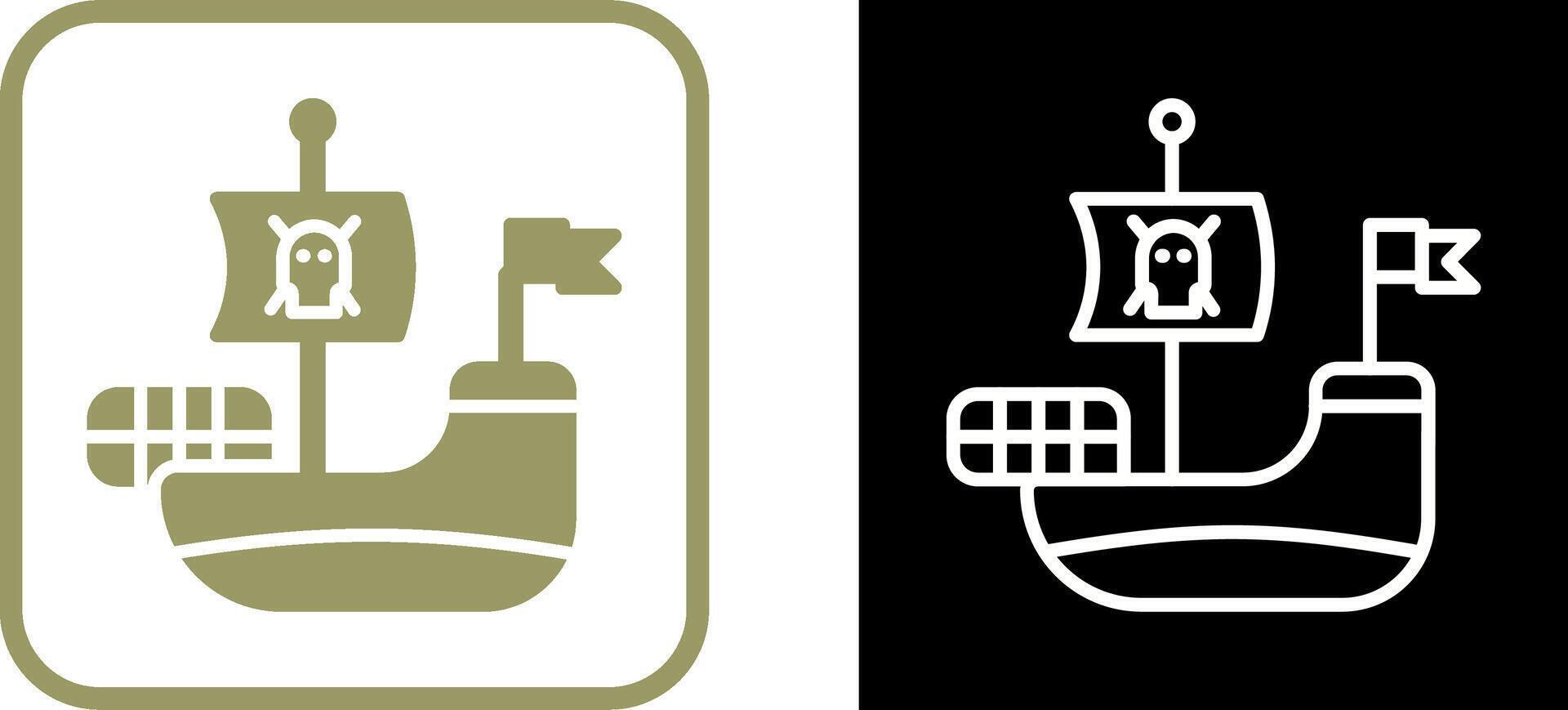 Pirate Ship Vector Icon