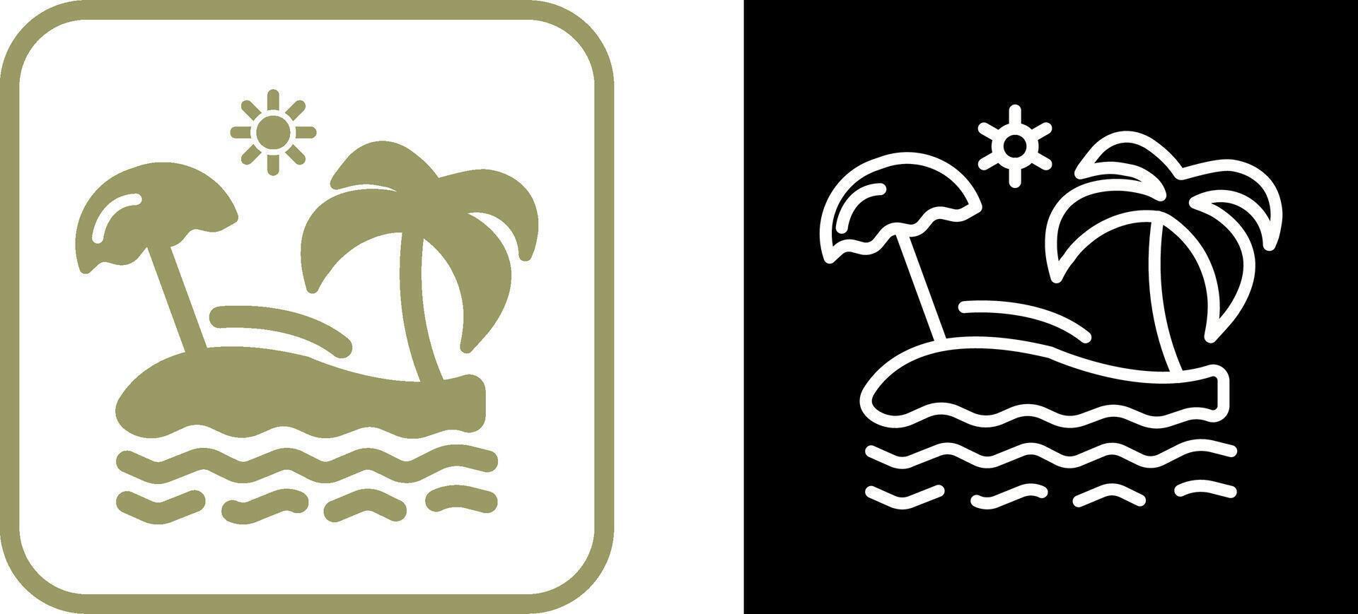 icono de vector de playa