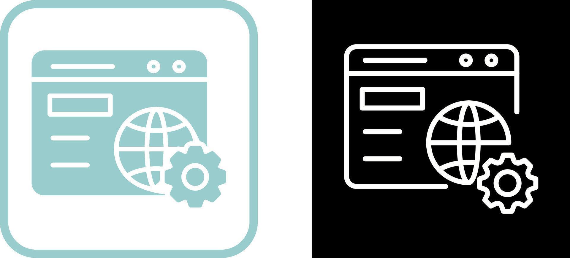 Browser Setting Vector Icon